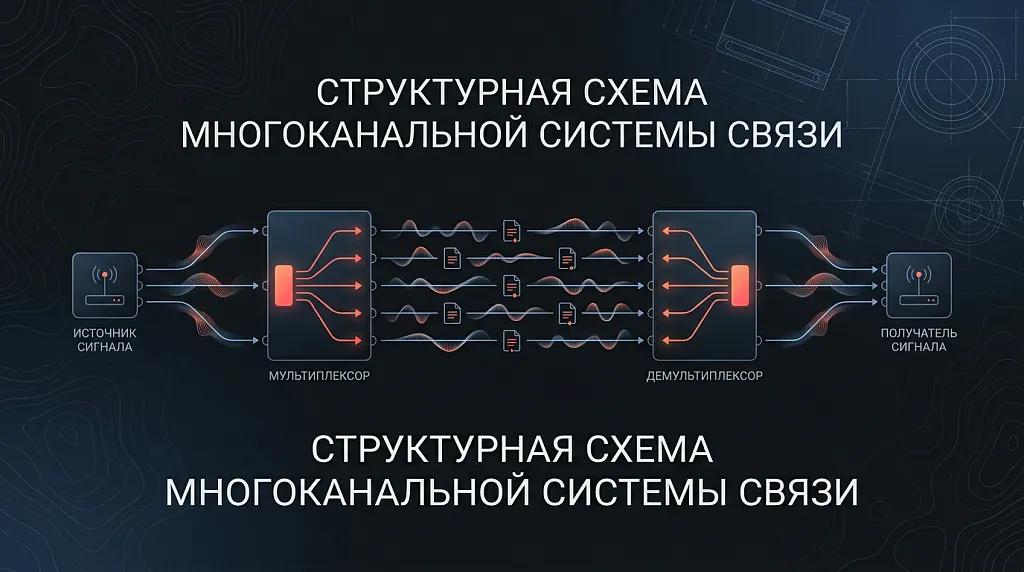 Структурная схема многоканальной системы радиосвязи